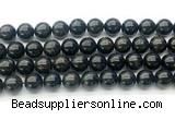 CAE324 15.5 inches 12mm round astrophyllite gemstone beads