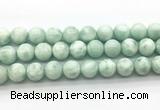 CAS305 15.5 inches 14mm round snowflake angelite gemstone beads