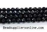 CON127 15.5 inches 12mm faceted round black onyx gemstone beads