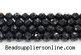 CON134 15.5 inches 12mm faceted round black onyx gemstone beads