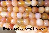 AGBS152 15 inches 16mm faceted round agate gemstone beads wholesale