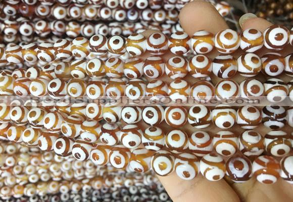 AGBS179 15 inches 6mm round tibetan dzi agate beads wholesale