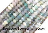 AGBS20 15 inches 4*6mm faceted rondelle banded agate beads wholesale