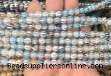 AGBS205 15 inches 6mm round tibetan dzi agate gemstone beads