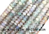 AGBS21 15 inches 5*8mm faceted rondelle banded agate beads wholesale