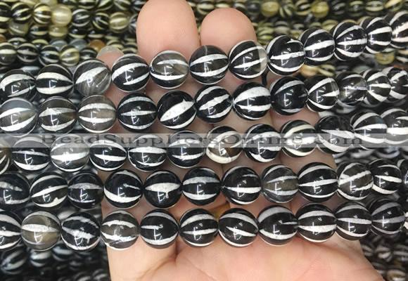 AGBS215 15 inches 10mm round tibetan dzi agate gemstone beads