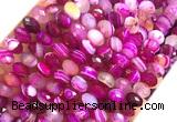 AGBS34 15 inches 6*10mm faceted rondelle banded agate beads wholesale