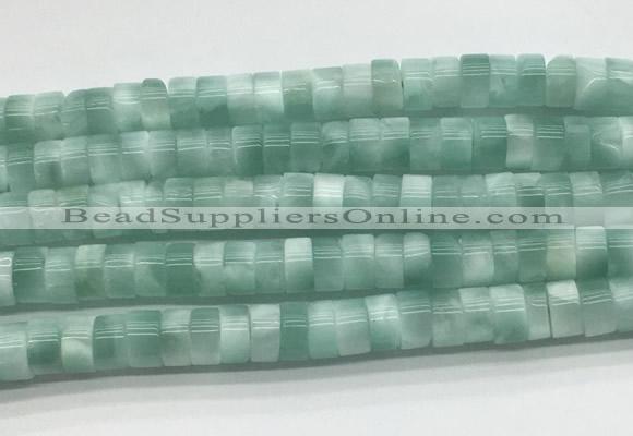 ASBS06 15 inches 3*6mm heishi peacock angelite gemstone beads