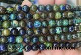 AZBS02 15 inches 8mm round azurite gemstone beads wholesale