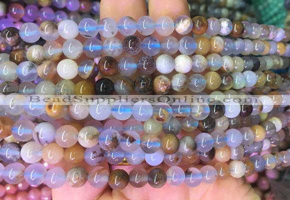 BCBS01 15 inches 6mm round blue chalcedony beads wholesale