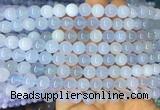 BCBS09 15 inches 8mm round blue chalcedony beads wholesale