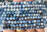 BIBS07 15 inches 4mm round blue ice glacierite stone beads wholesale