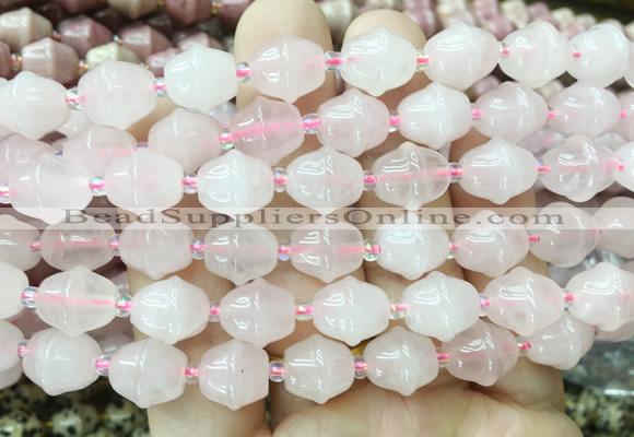 BLBS01 15 inches 10*11mm bell rose quartz beads wholesale