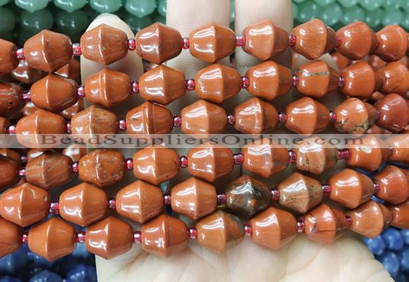 BLBS17 15 inches 10*11mm bell red jasper beads wholesale