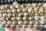 BLBS22 15 inches 10*11mm bell picture jasper beads wholesale