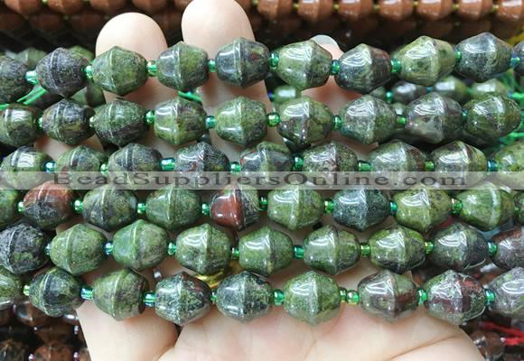 BLBS24 15 inches 10*11mm bell dragon blood jasper beads wholesale