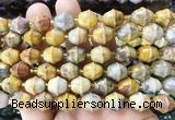 BLBS27 15 inches 10*11mm bell yellow crazy lace agate beads wholesale