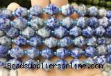 BLBS28 15 inches 10*11mm bell blue spot stone beads wholesale