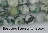 CAA1021 15.5 inches 8mm faceted nuggets tree agate beads