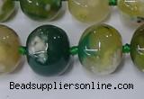 CAA1110 15.5 inches 15*18mm rondelle sakura agate gemstone beads