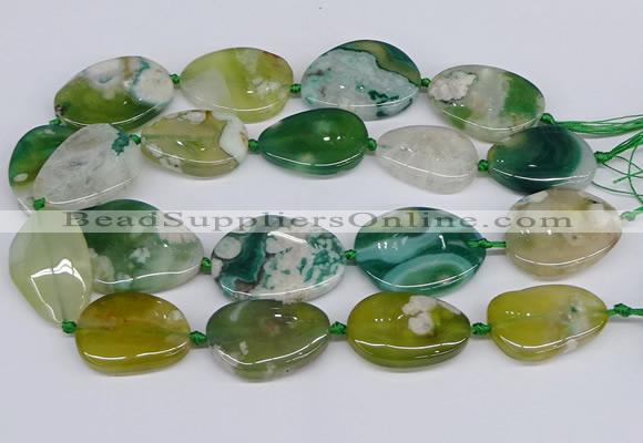 CAA1125 15.5 inches 25*35mm - 30*40mm freeform sakura agate beads