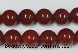 CAA113 15.5 inches 12mm round red agate gemstone beads wholesale