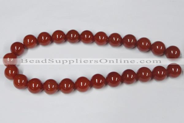 CAA115 15.5 inches 16mm round red agate gemstone beads wholesale