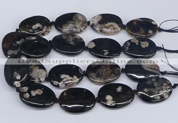 CAA1174 15.5 inches 25*35mm - 30*40mm freeform sakura agate beads