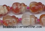 CAA1183 15.5 inches 15*20mm carved calabash sakura agate beads