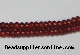 CAA121 15.5 inches 3*5mm rondelle red agate gemstone beads