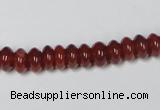 CAA122 15.5 inches 5*8mm rondelle red agate gemstone beads