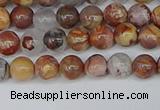 CAA1220 15.5 inches 4mm round gold mountain agate beads