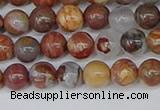 CAA1221 15.5 inches 6mm round gold mountain agate beads