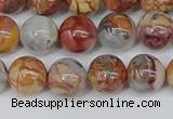 CAA1222 15.5 inches 8mm round gold mountain agate beads