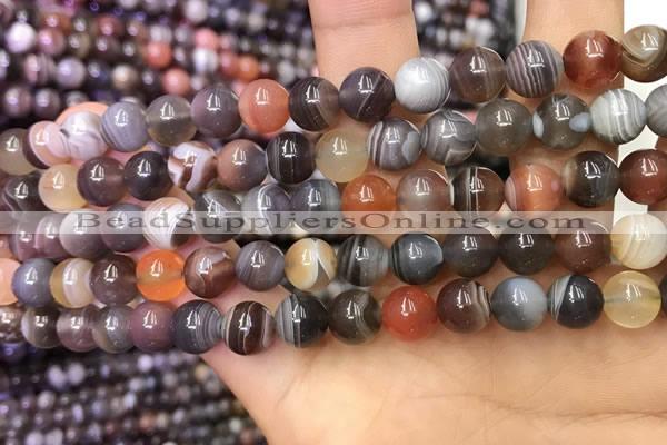 CAA1252 15.5 inches 8mm round Botswana agate beads wholesale