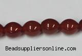 CAA130 15.5 inches 10*12mm egg-shaped red agate gemstone beads