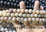 CAA1312 15.5 inches 10mm round matte plated druzy agate beads