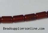 CAA138 15.5 inches 7*12mm column red agate gemstone beads