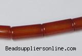 CAA140 15.5 inches 8*18mm column red agate gemstone beads