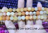 CAA1404 15.5 inches 8mm round matte druzy agate beads