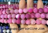 CAA1437 15.5 inches 12mm round matte druzy agate beads