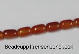 CAA144 15.5 inches 6*9mm drum red agate gemstone beads