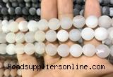 CAA1445 15.5 inches 14mm round matte druzy agate beads