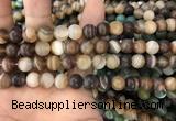 CAA1477 15.5 inches 10mm round matte banded agate beads wholesale