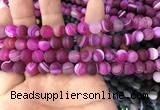 CAA1501 15.5 inches 8mm round matte banded agate beads wholesale