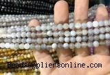 CAA1530 15.5 inches 4mm round banded agate beads wholesale