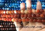 CAA1568 15.5 inches 8mm round banded agate beads wholesale