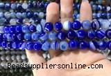 CAA1580 15.5 inches 8mm round banded agate beads wholesale