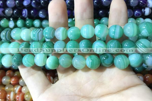 CAA1599 15.5 inches 10mm round banded agate beads wholesale