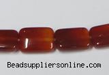 CAA161 15.5 inches 12*16mm rectangle red agate gemstone beads